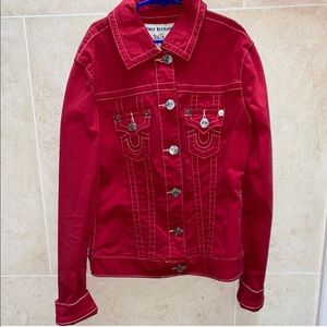 Authentic true religion Jean jacket (red) ❤️